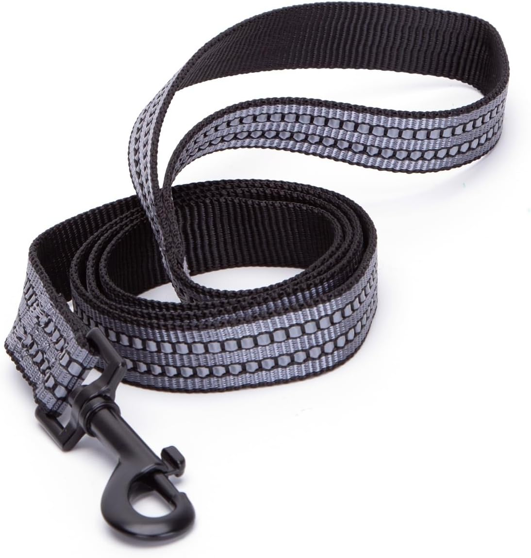 Reflective Nylon Dog Leash - Heavy Duty, Adjustable, with Ergonomic Design, Ideal for Safe Walking and Training. image number 4