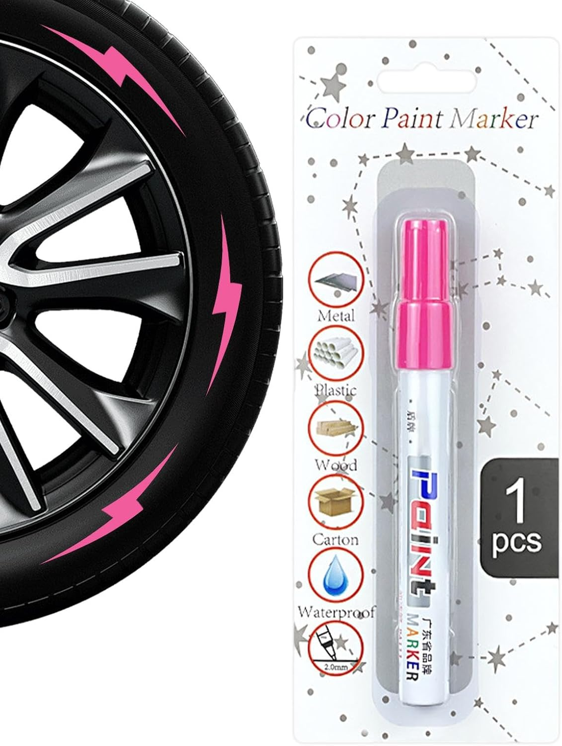 Car Paint Pen, Portable Auto Scratch Repair Pen Set, Fast Drying Automotive Touch up Primer, Multifunctional Vehicle Paint Restorer for Scratches, Water, Dirt Protection