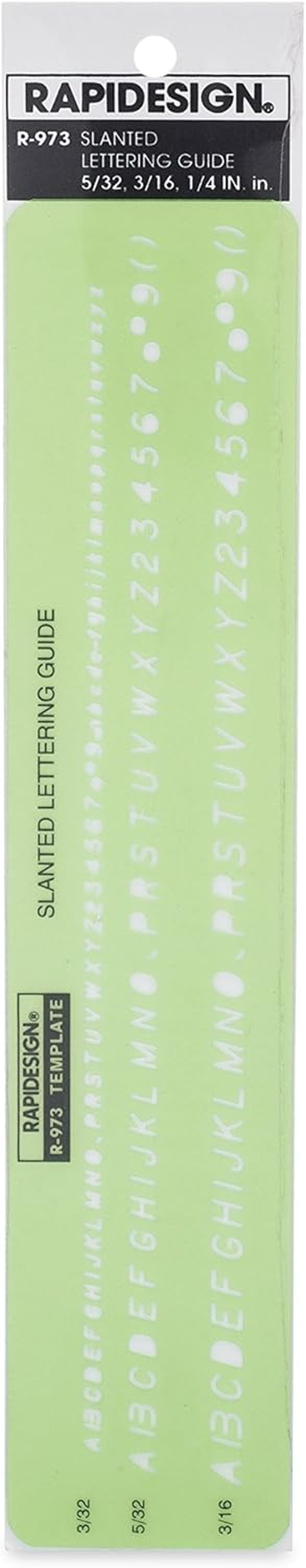 Rapidesign Lettering Aid Template, 1/16, 3/32, 1/8, 5/32 Inch Sizes, 1 Each (R926) image number 1