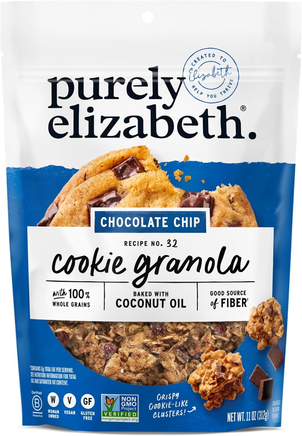 Purely Elizabeth Cookie Granola Choc Chip 11 OZ image number 5