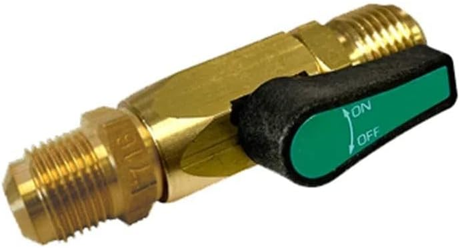 Javac Vacuum Ball Valve Adapter, 3/8 Inch M SAE X 3/8 Inch M SAE