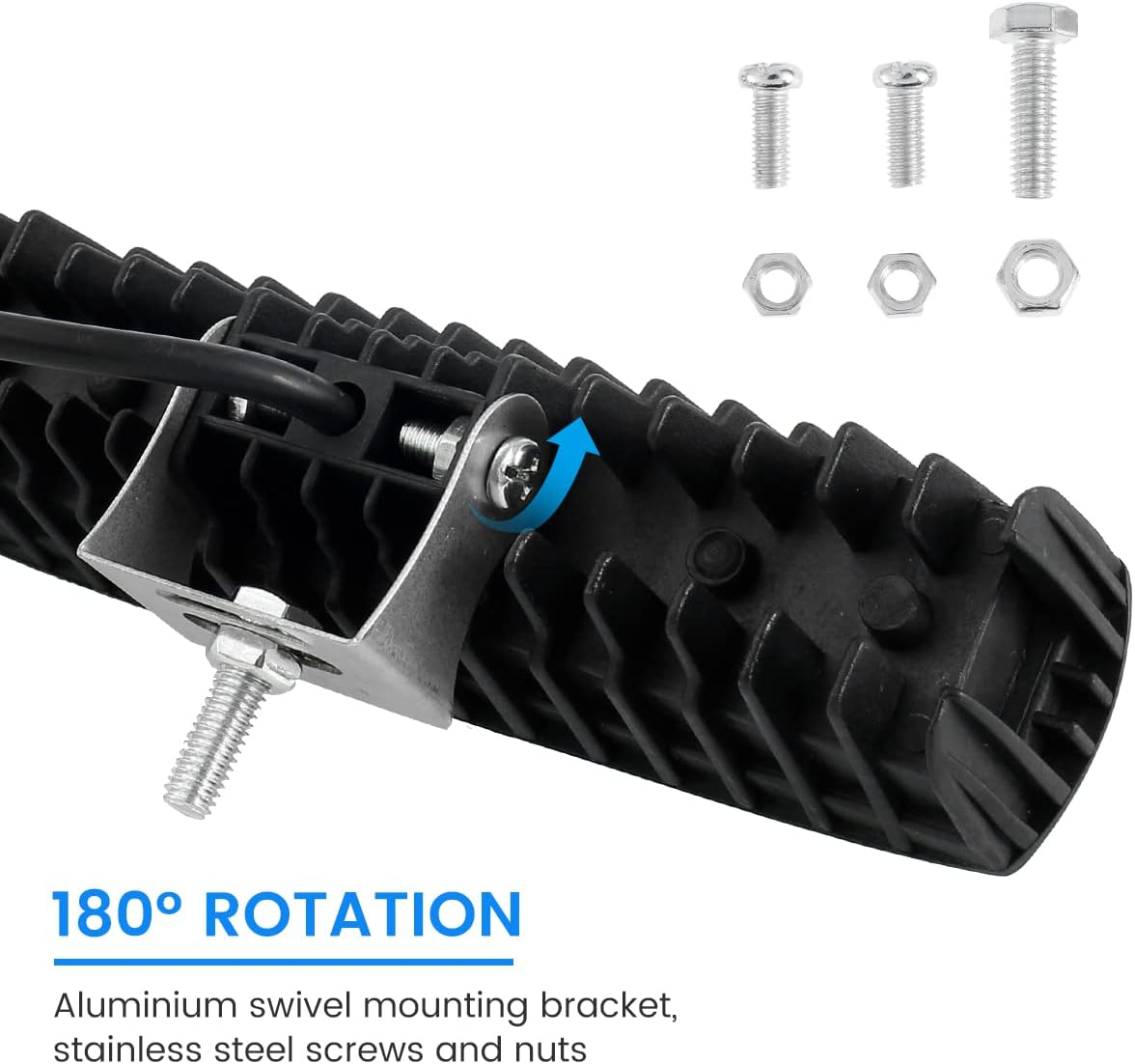 12Volt LED Light Bar, 18W 6000K Super Bright Car LED Fog Light, IP67 Waterproof Flood Spot Light, White off Road Head Light, Led Light Bar for SUV ATV Vehicle Car Truck Boat (2 Pcs) image number 3