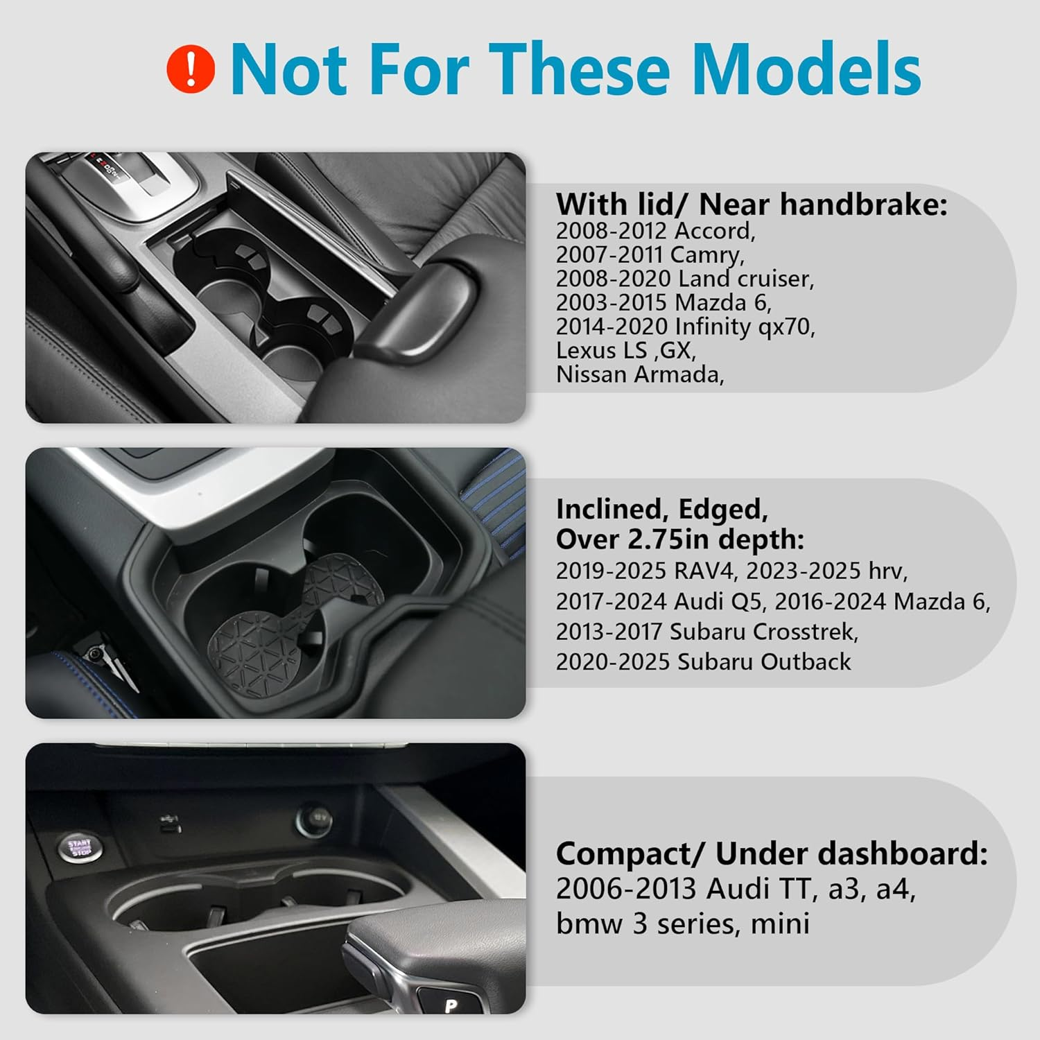 Seven Sparta Car Cup Holder Expander Organizer with Adjustable Base Black2 image number 5