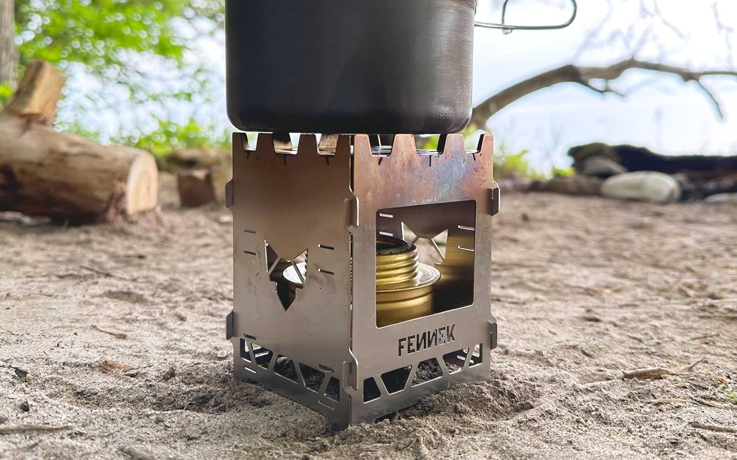 FENNEK Hobo Solo | Firebox | Outdoor Stove | Plug-In Hobo Cooker with Bag | Very Compact | 100% Stainless Steel, Made in Germany image number 4