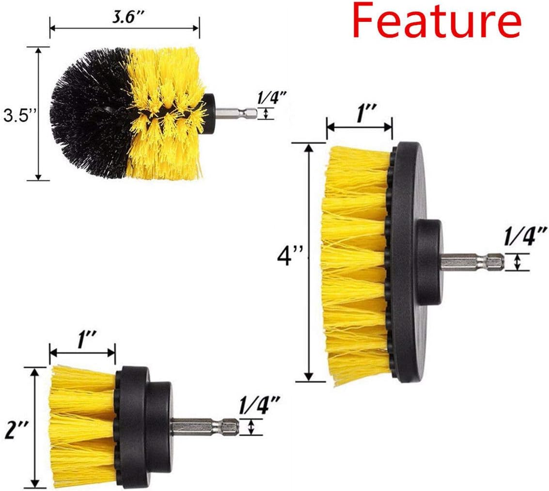 LEDON 6-Piece Drill Brush Power Scrubber Kit &ndash; Grout, Tub, and Tile Cleaning Tool Set image number 3