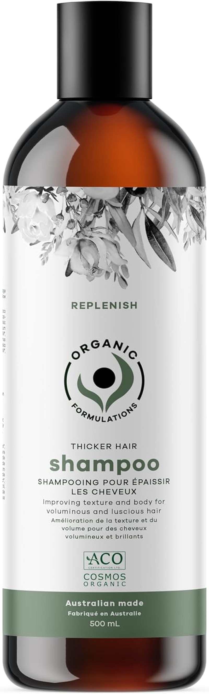Organic Formulations Replenishing Shampoo 500Ml - Thicker Hair