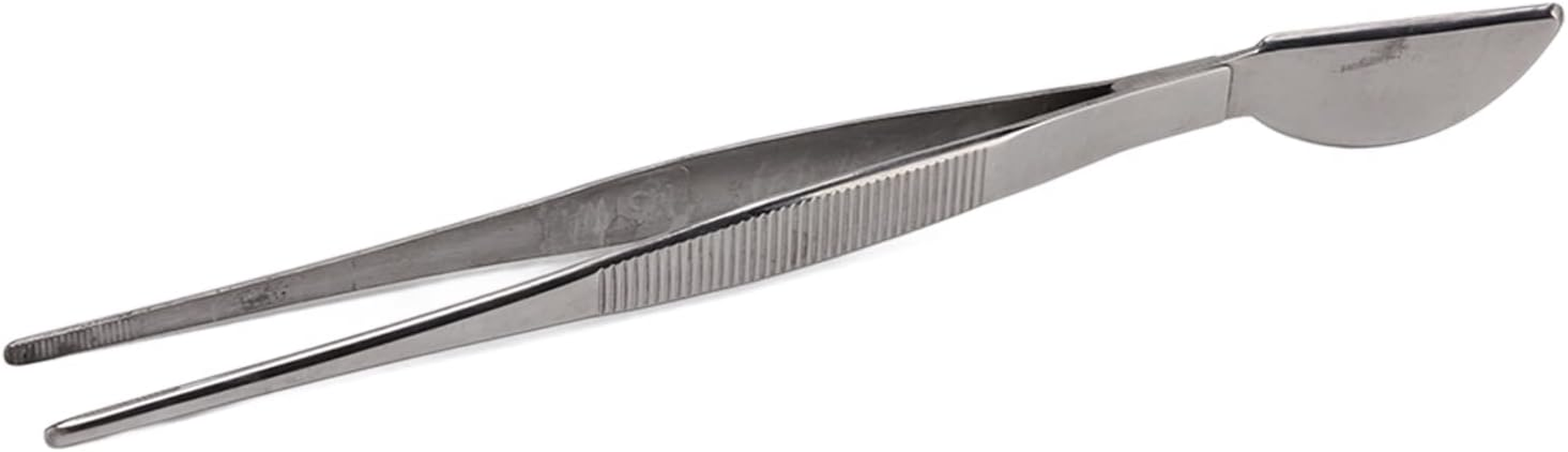 Bonsai Tweezers, Stainless Steel Long Tweezers with Crescent Moon Spatula Head for Potted Loosening Soil Planing Grass and Removing Dead Leaves Weeds image number 4