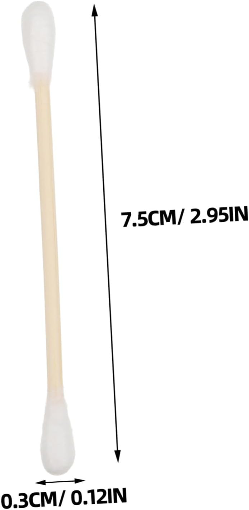 Mobestech 100Pcs Multifunctional Cotton Swabs Dual-Head Cotton Ear Swabs Wooden Handles for Makeup Delicate Surface Cleaning Disposable image number 1