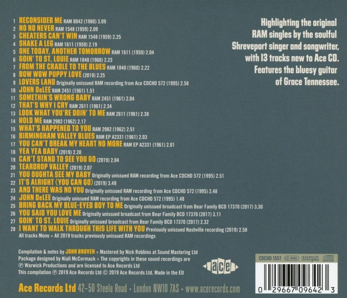 Reconsider Me: the Ram Singles & More Southern Gems