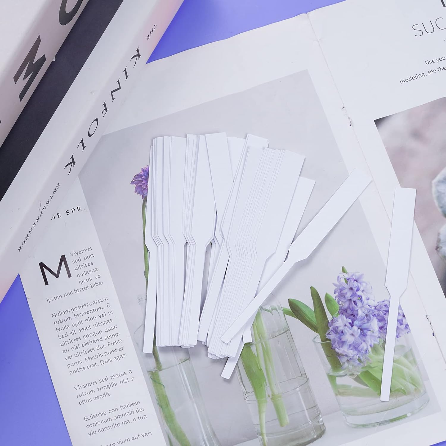 600Pcs Perfume Test Strips Paper Perfume Testing Strips Disposable Perfume Test Paper White Perfume Test Strips Essential Oils Test Card for Perfume Fragrances Scents Testing (600) image number 2