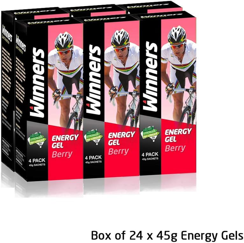 Winners Sports Nutrition Berry Burst Energy Gels, Pack of 24 (6 Boxes X 4 Gels) image number 1