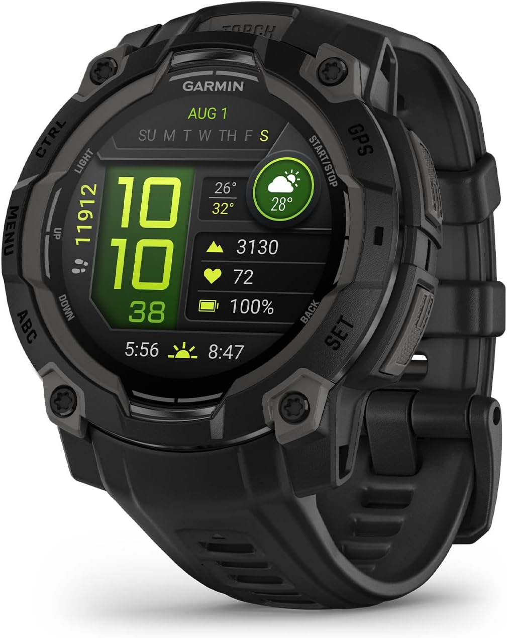 Garmin Instinct 3, 45Mm, AMOLED, Black Bezel with Black Band