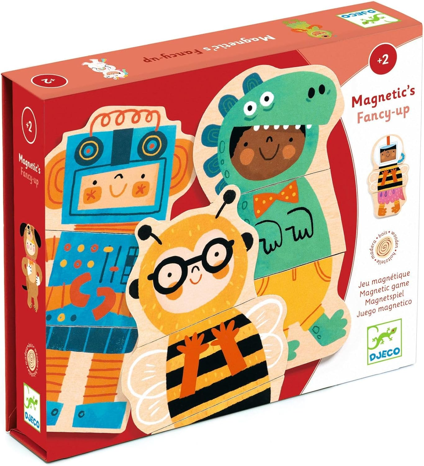 Djeco DJ03128 Wooden Magnetic Fancy-Up Set image number 3