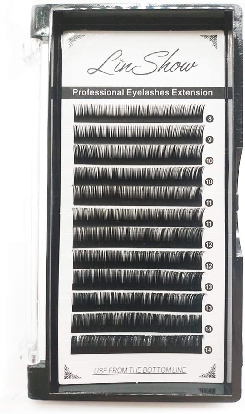 Linshow Eyelash Extensions Individual Lashes 0.20Mm C Curl Classic Lashes Handmade Mink Eyelash Extension Professional Salon False Lashes image number 4