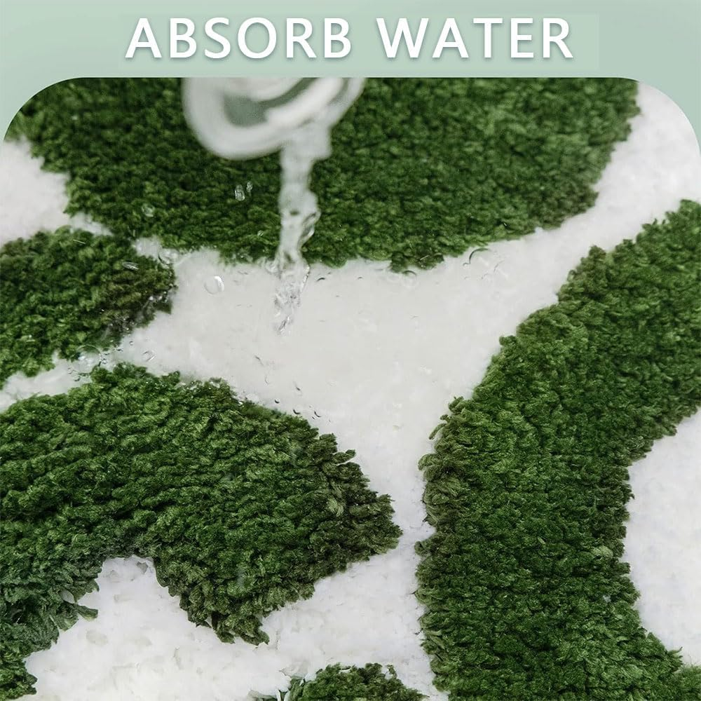 &ldquo;You Look Good&rdquo; Green Bath Mat &ndash; Cute Funny Non-Slip Washable Shower Rug, Absorbent Bathroom Decor Floor Mat for Kids, Boys & Girls image number 1