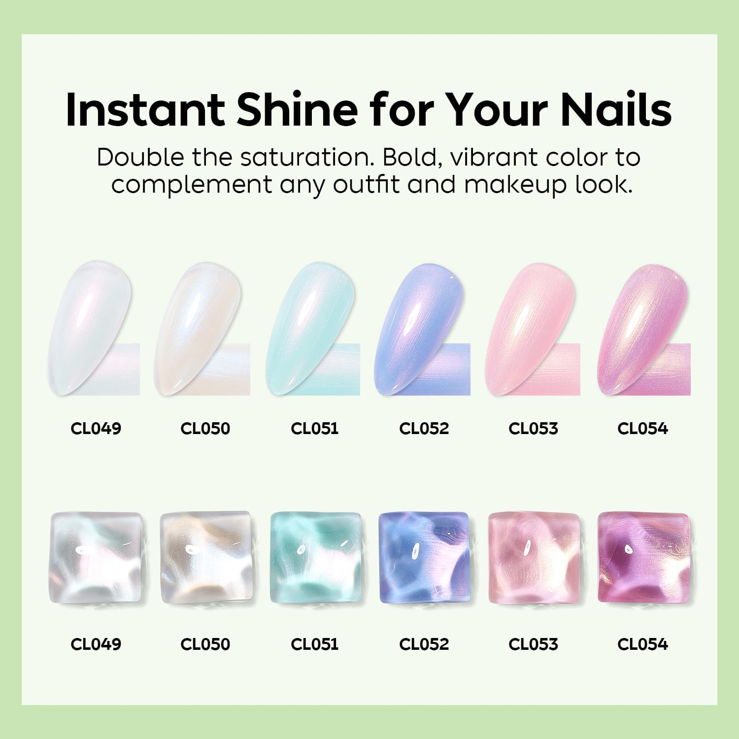 Luxbon 6 Pcs Pearl Gel Nail Polish Set - Spring Colour Set Long Lasting Gel Polish, Uv Led Soak off Nail Art Designs Manicure Kit 009 - Lb6004 image number 2