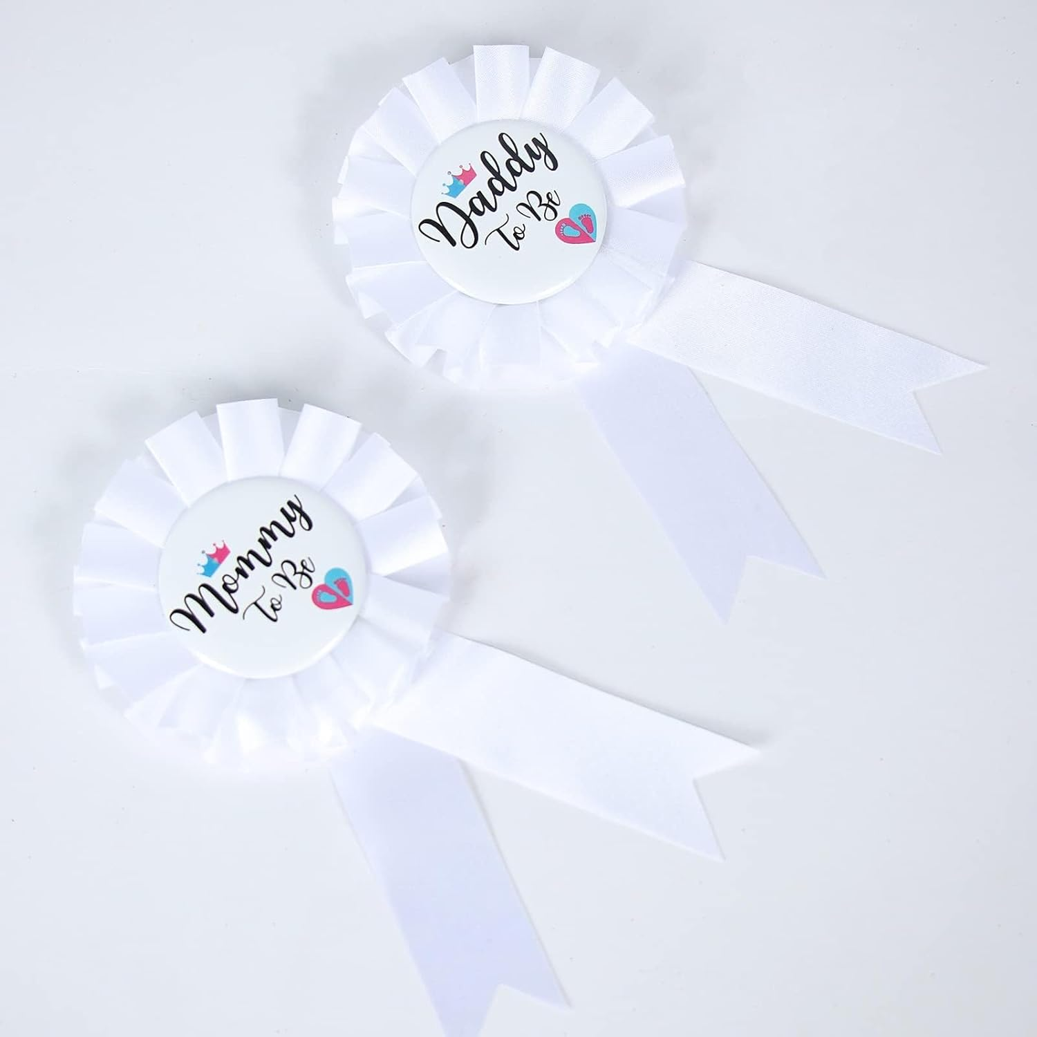 Gender Reveal Decorations Sash and Tinplate Badge Mommy to Be and Daddy to Be Baby Shower image number 6