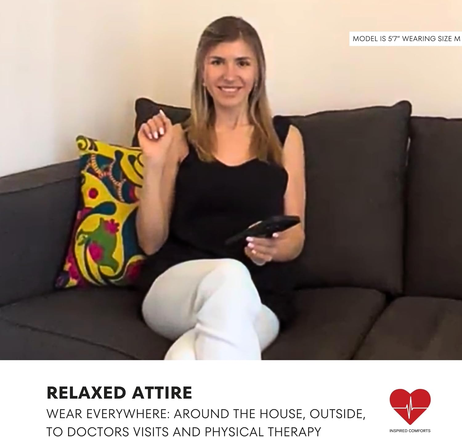 Inspired Comforts Mastectomy Recovery Tank Top with Drain Pocket & Snap-Access image number 3