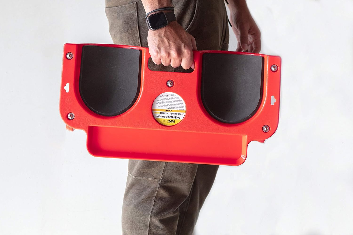 Maxworks Maxxhaul 80748 Rolling Knee Creeper/Pads ABS High-Impact Frame, 5 Swivel Castors, Tool Tray Holder, Multi-Color, Small image number 5