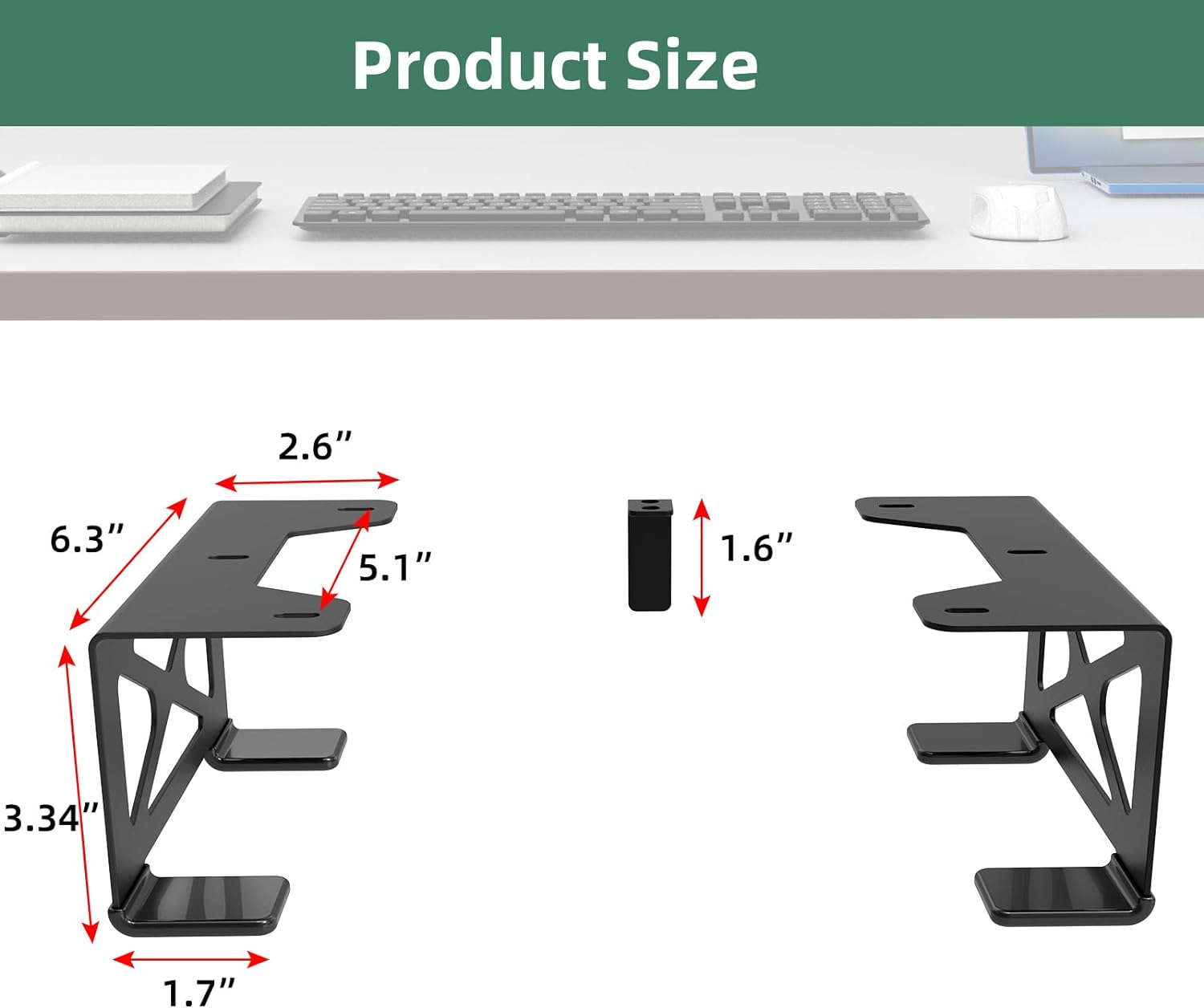 Under Desk Storage Mount Compatible for Xbox Series S,Under Desk Holder Compatible for Xbox One S/X,Xbox 360,Metal under Desktop Storage Mount,Desktop Mini PC Holder image number 4