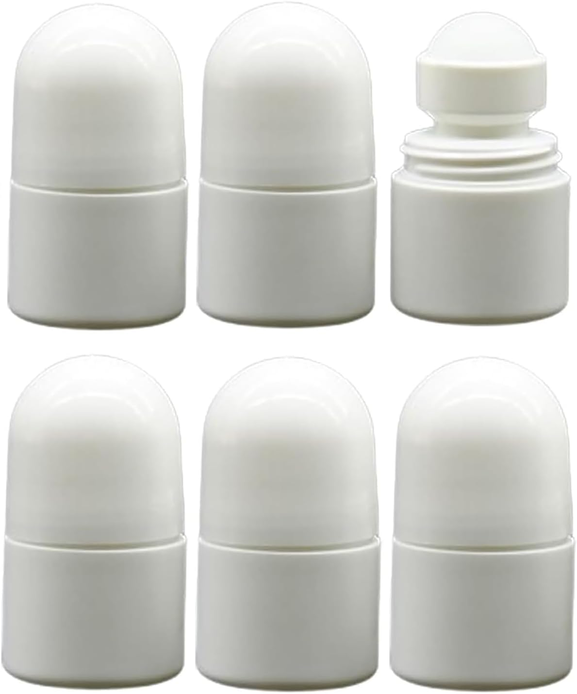 6PCS White Roller Bottles Plastic Roll on Applicator Roller Container Deodorant Refillable Sunscreen Roller Dispenser for Oil Perfume image number 1