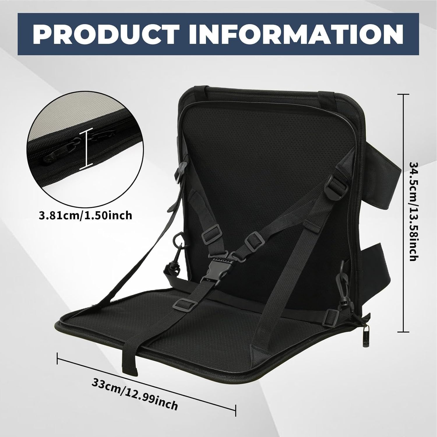 Carry Luggage Seat for Kids - Foldable Adjustable Luggage Seat | Kids Travel Suitcase Seat, Carry Luggage Seat with Safety Belt, Black Luggage Seat for Travel, Vacation