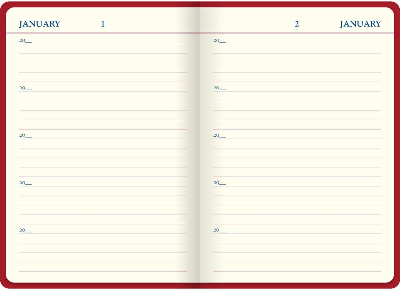 Letts of London Icon A5 5 Year Diary, Red