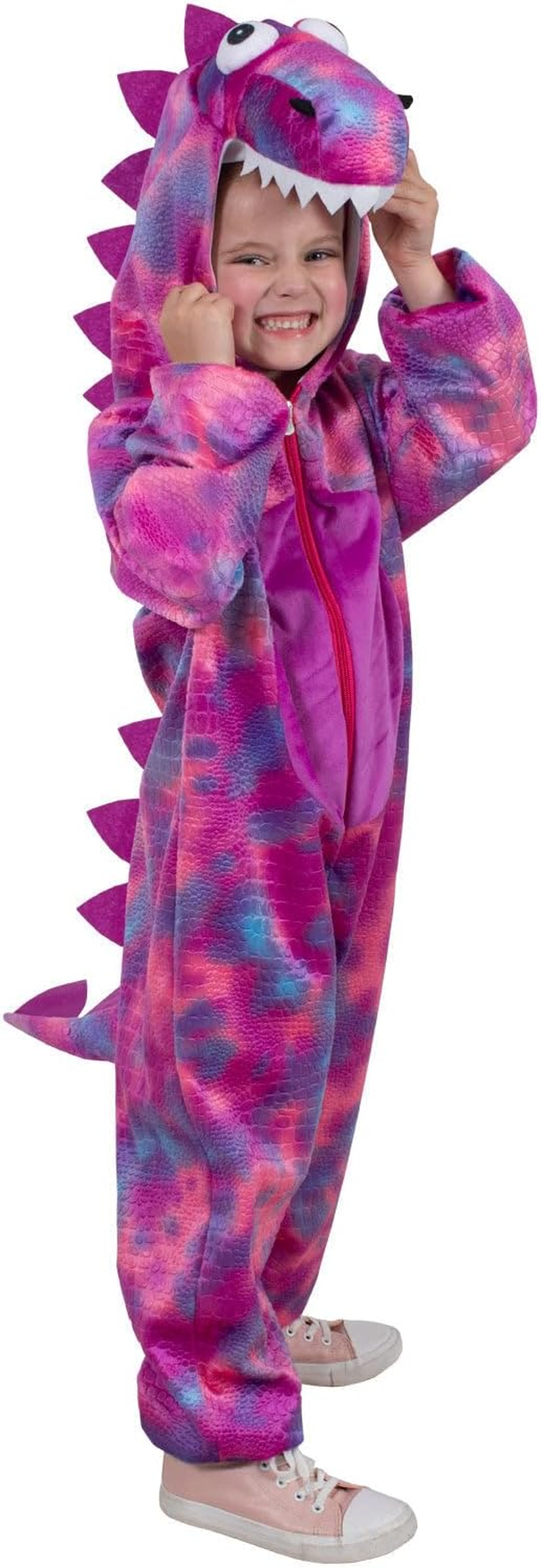 Roarin' Rex Pink Dinosaur Costume for Toddlers and Kids image number 1