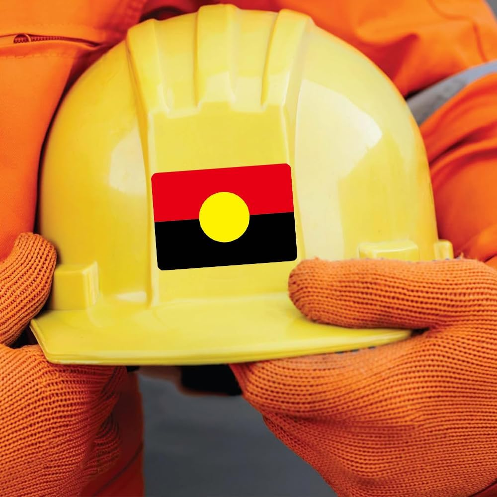 Australia 4 Pack Decals Aboriginal Flag Waterproof Vinyl Sticker Value (3In) image number 1