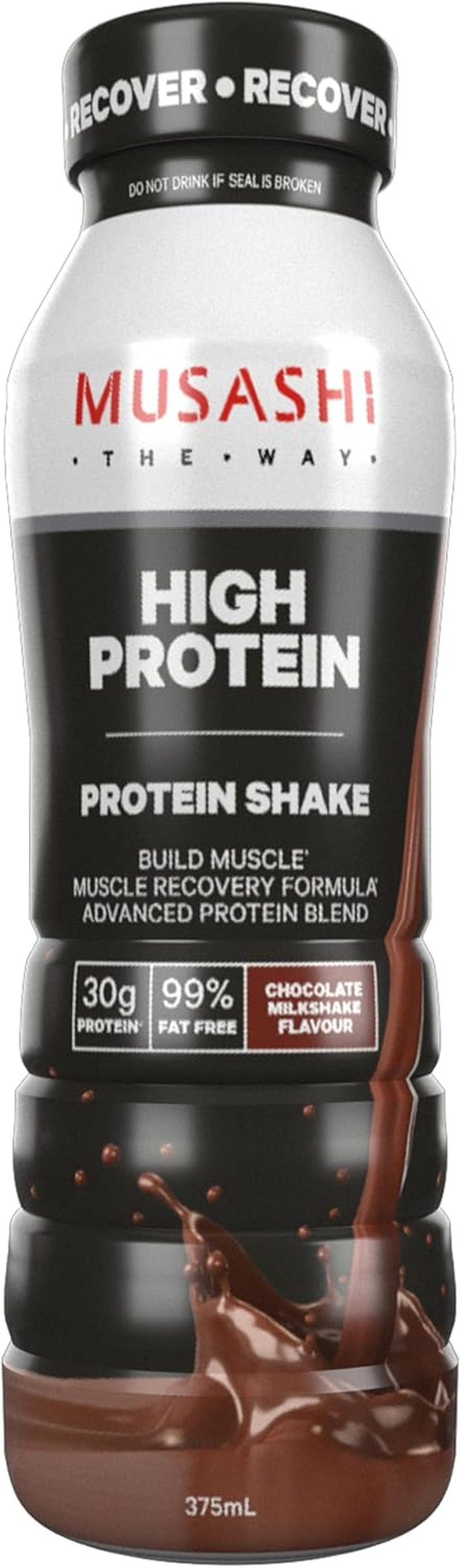 Musashi High Protein Ready to Drink Protein Shake - High Protein, Low Carb - Chocolate 6 Pack image number 2