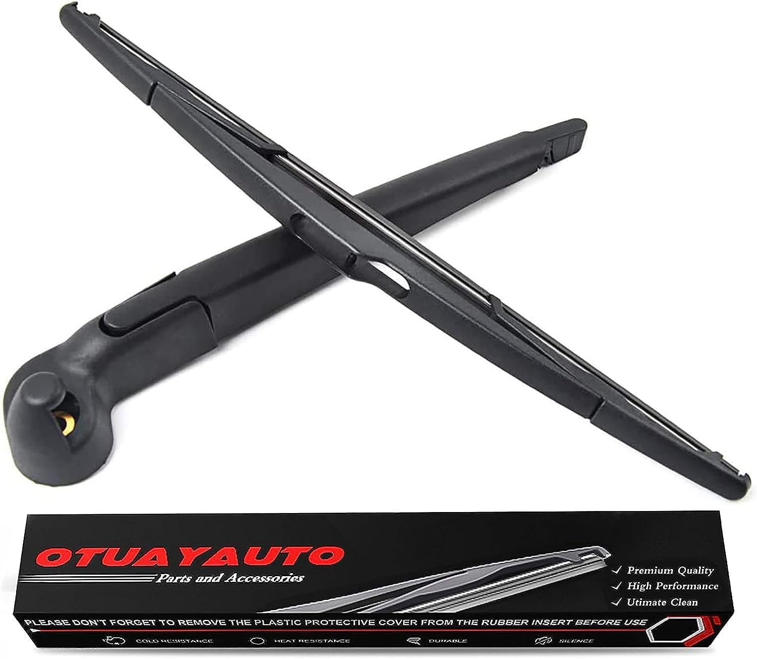 OTUAYAUTO Rear Wiper Arm Blade Assembly - Replacement for Jeep Wrangler JK 2007-2018 - Replacement for OEM 68002490AB image number 1