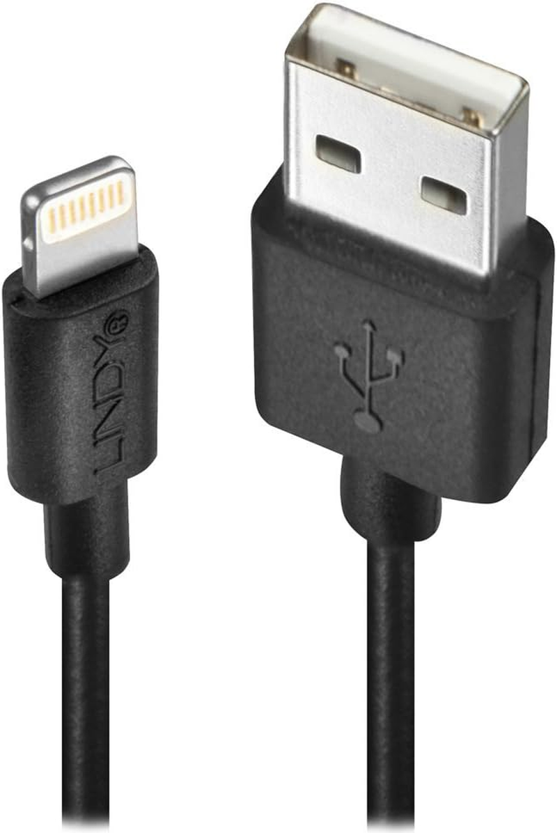 Lindy USB to Lightning Cable, 0.5 Metre Length, White