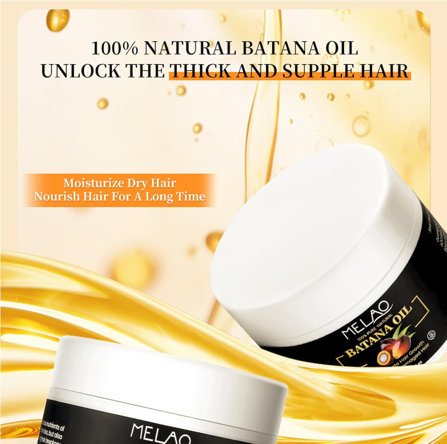 Batana Oil for Hair - 100% Raw & Organic Batana Oil from Honduras,Unrefined Organic Batana Oil for Prevent Hair Loss, Enhances Hair Thickness, Eliminates Split Ends for Men & Women - 118G image number 5