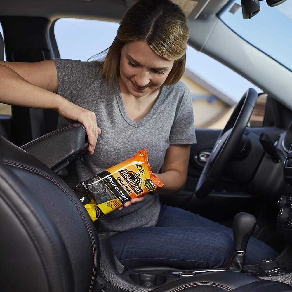 Armor All Car Protectant Wipes By, Interior Car Wipes with UV Protection against Cracking and Fading, 60 Count image number 2