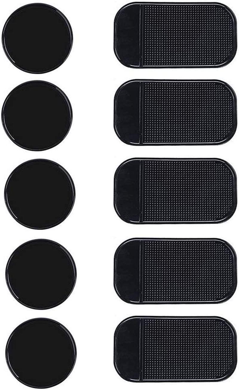 10 Packs Anti-Slip Gel Pads Viaky Fixate Sticky Cell Pads Non-Slip Gel Mat Sticky Auto Gel Holder,Can Stick to Cellphone, Pad, Keys,Glass, Mirrors, Whiteboards, Metal (Black) &hellip; image number 5