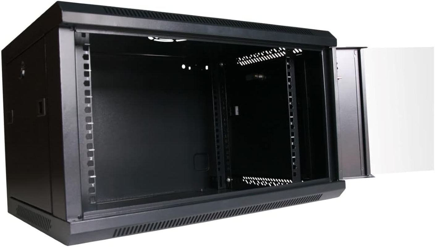 HCC 4RU 19 Inch 450Mm Deep Wall Mount Cabinet Server Rack Data Network Comms 4U 19&rdquo;, Black (RW-4R-450) image number 1