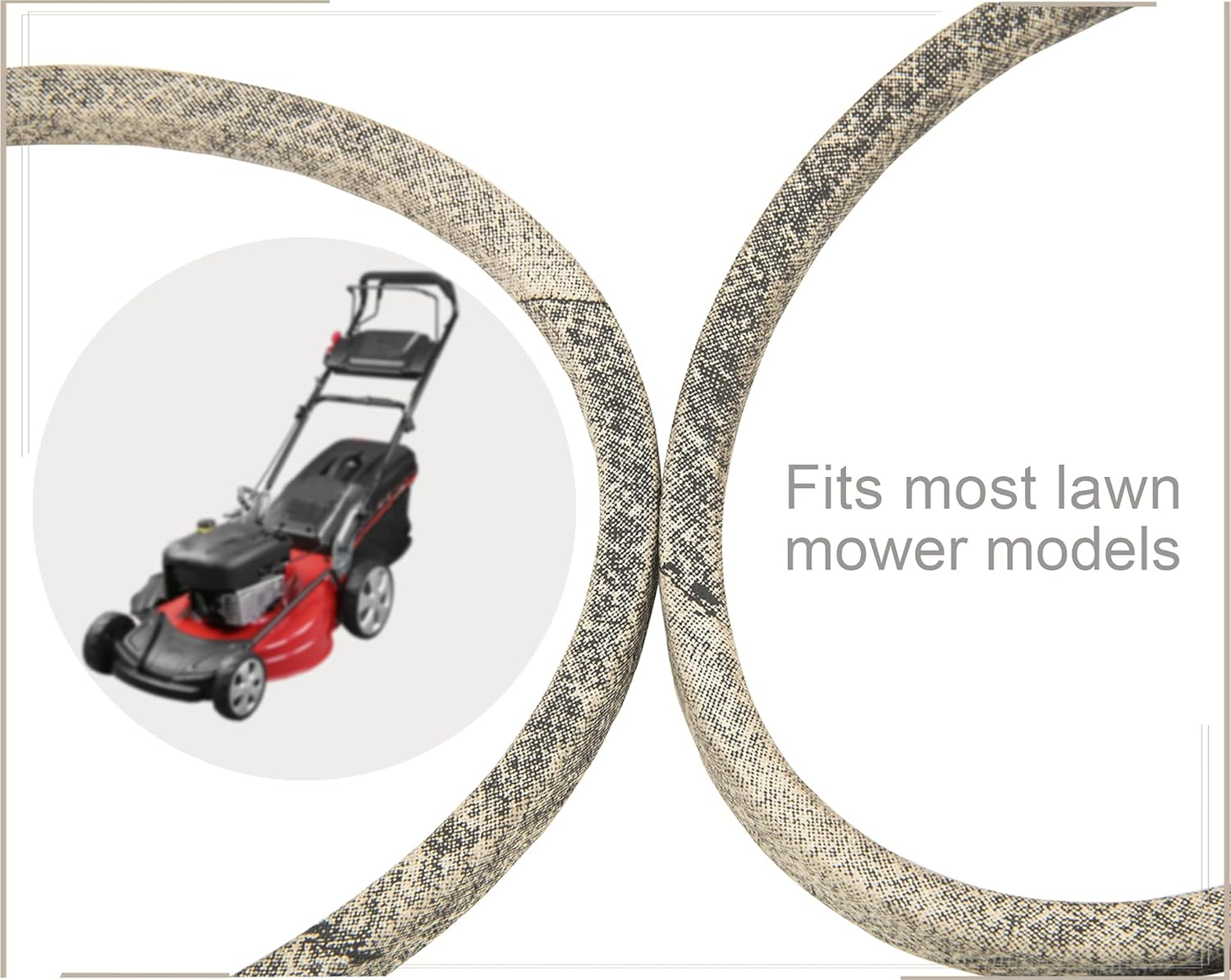 429636 197253 Mower Belt, Lawn Mower 42'' Deck Drive Belt, for Craftsman Husqvarna AYP Poulan 429636 197253 532197253 532429636, for John Deere M84136 M87323 1/2" X101-1/2(0.5"X101.5") image number 4