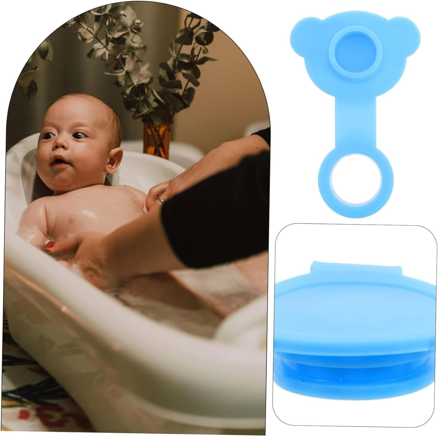 Fokmuaex 1Pcs Leakproof Silicone Bathtub Stopper - Baby Tub Plug & Universal Bath Plug with 1.18 Inch Diameter Water Outlet Fit image number 4