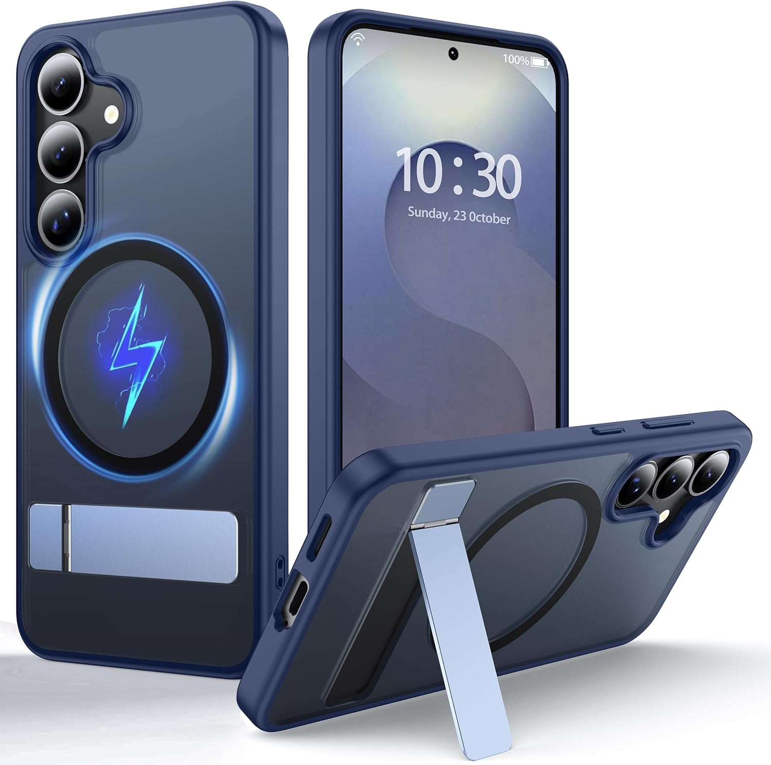 FNDMIL NO.1 Magnetic for Samsung Galaxy Z Flip 7 Case Compatible with Magsafe [Military Grade Drop Tested][Translucent Matte][Anti-Fingerprint] Soft Silicone Bumper for Samsung Flip 7 Case Slim,Black