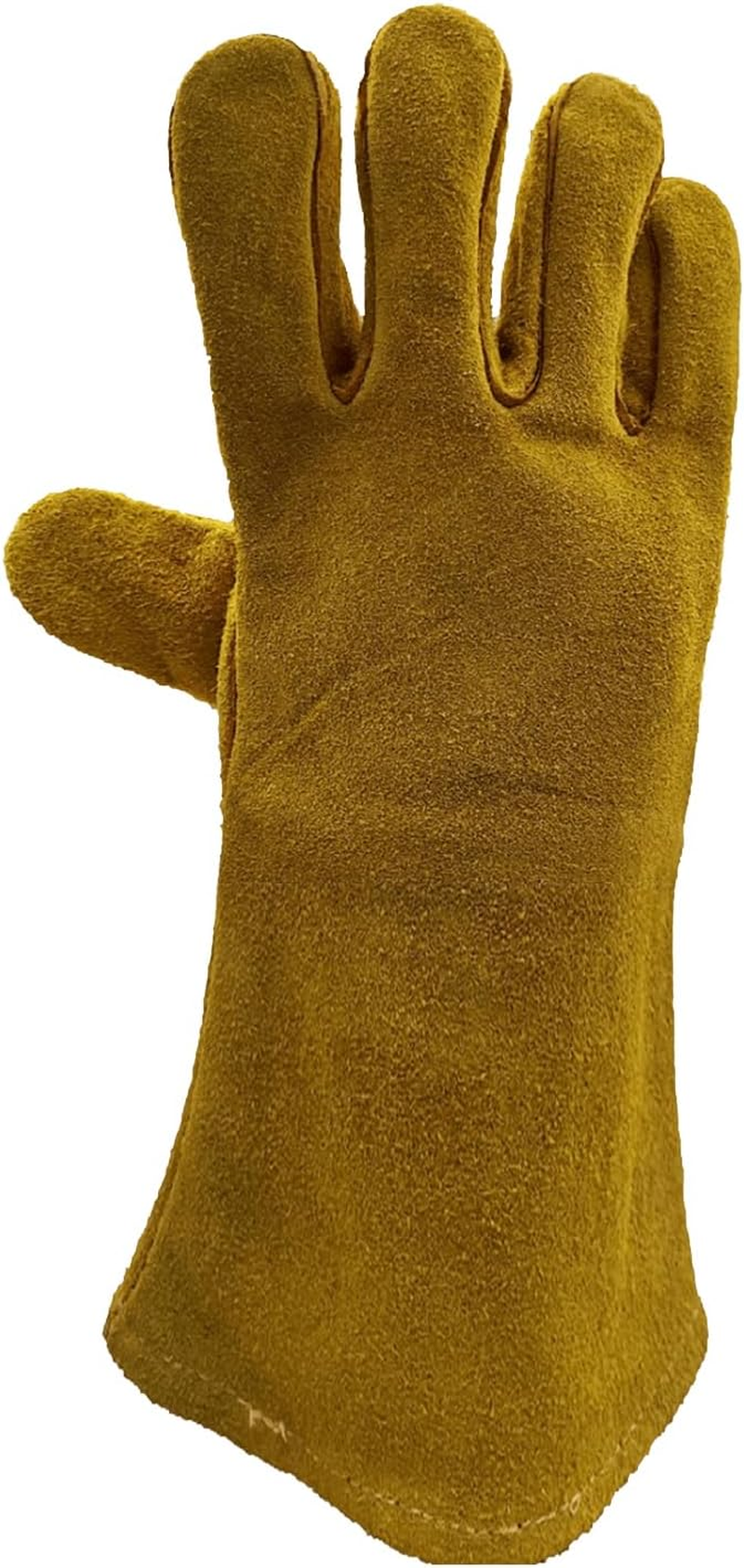 Safetyware Premium Cowhide Leather Welding Riggers Safety Work Gloves Heat Proof Made with Kevlar Brown Tig Mig Welders BBQ image number 4