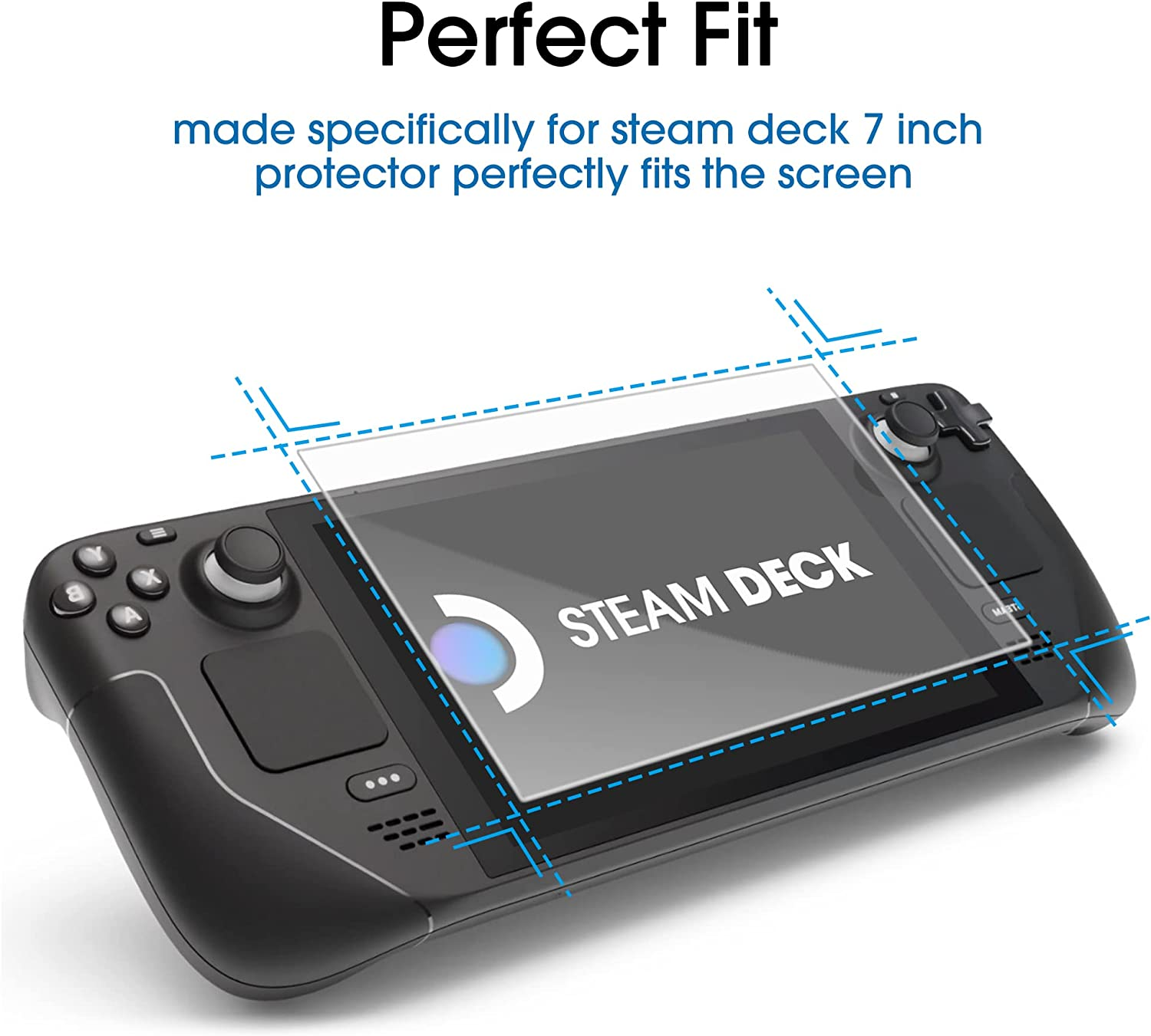 Amfilm 3 Pack for Steam Deck/Steam Deck OLED Screen Protector Tempered Glass, Designed for Stream Steam Deck Accessories 2021 & 2022/Steam Deck OLED 2023 2024 image number 3