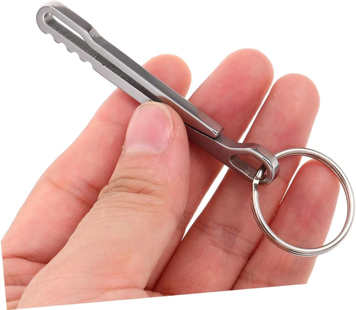 Iplusmile 2Pcs Stainless Steel Carabiner Money Clip Wallet Keychain Clip Portable Cash Holder for Outdoor Activities and Travel image number 5