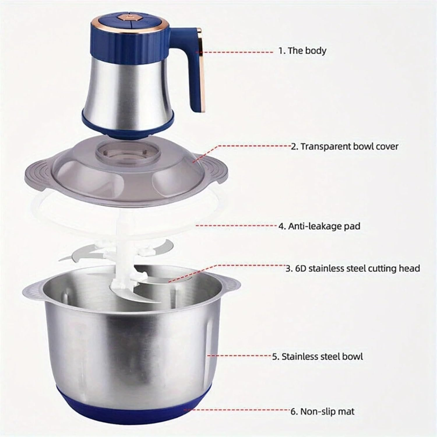5L Electric Meat Grinder Mincer Mixer Blender Food Chopper Processor Blenders image number 1