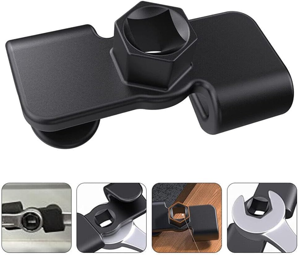 Universal Wrench Extender Adaptor, 1Pc 1/2 Inch Breaker Bar Wrench Extender Mechanics Tool, 8Cm, Black image number 3