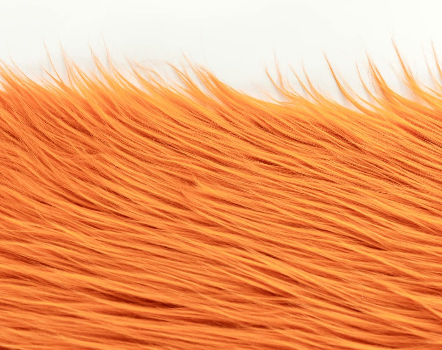 Qidkeo Faux Fur Fabric for Crafts, Gnomes, Animal Costumes, Cushions, Decorations;Orange 20X20In image number 5