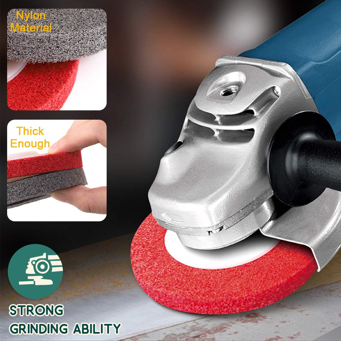 Keadic 18Pcs 4 Inch Wool Felt Polishing Wheel Disc Kit Includes Wool Felt Disc Wheel Pad and Buffing Polishing Compounds, Wool Polishing Wheel Buffer Pads Wool Polishing Disc for Marble image number 4