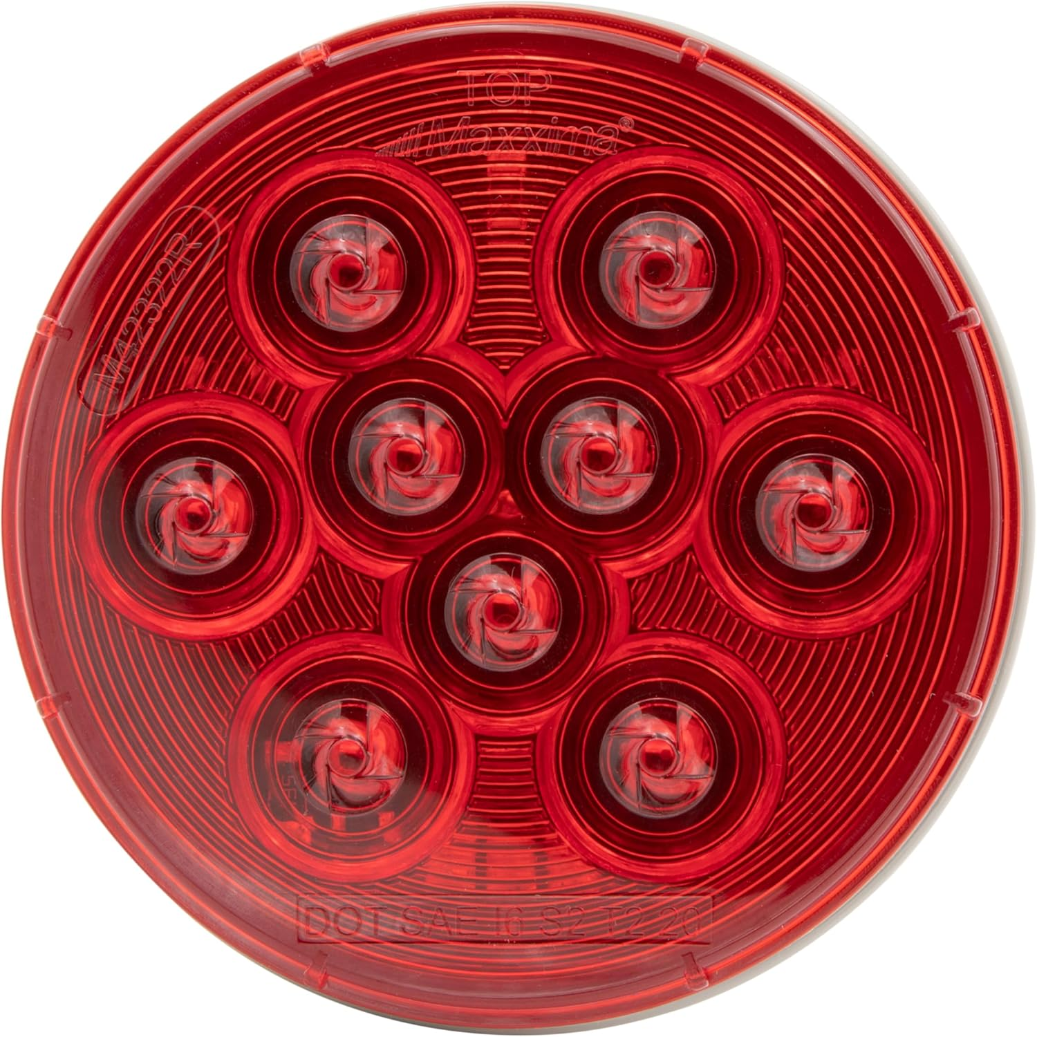 Maxxima 4" round LED Stop/Turn/Tail for Trucks and Heavy Duty Vehicles, Red Lens image number 2
