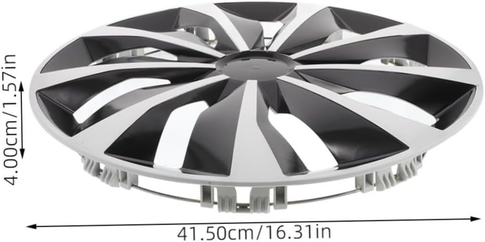 15-Inch Universal White Automotive Wheel Cover Hub Cap Sturdy Steel Rim Protector for Car Wheels Replacement Center Hub Caps Suitable for Vehicle Hubcaps image number 2