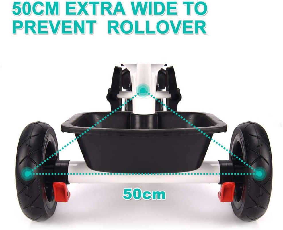 4 in 1 Baby Walker Kids Trike Tricycle Bike Children Bicycle Ride on Toy Safety Fence Adjustable Seat Handlebar image number 1
