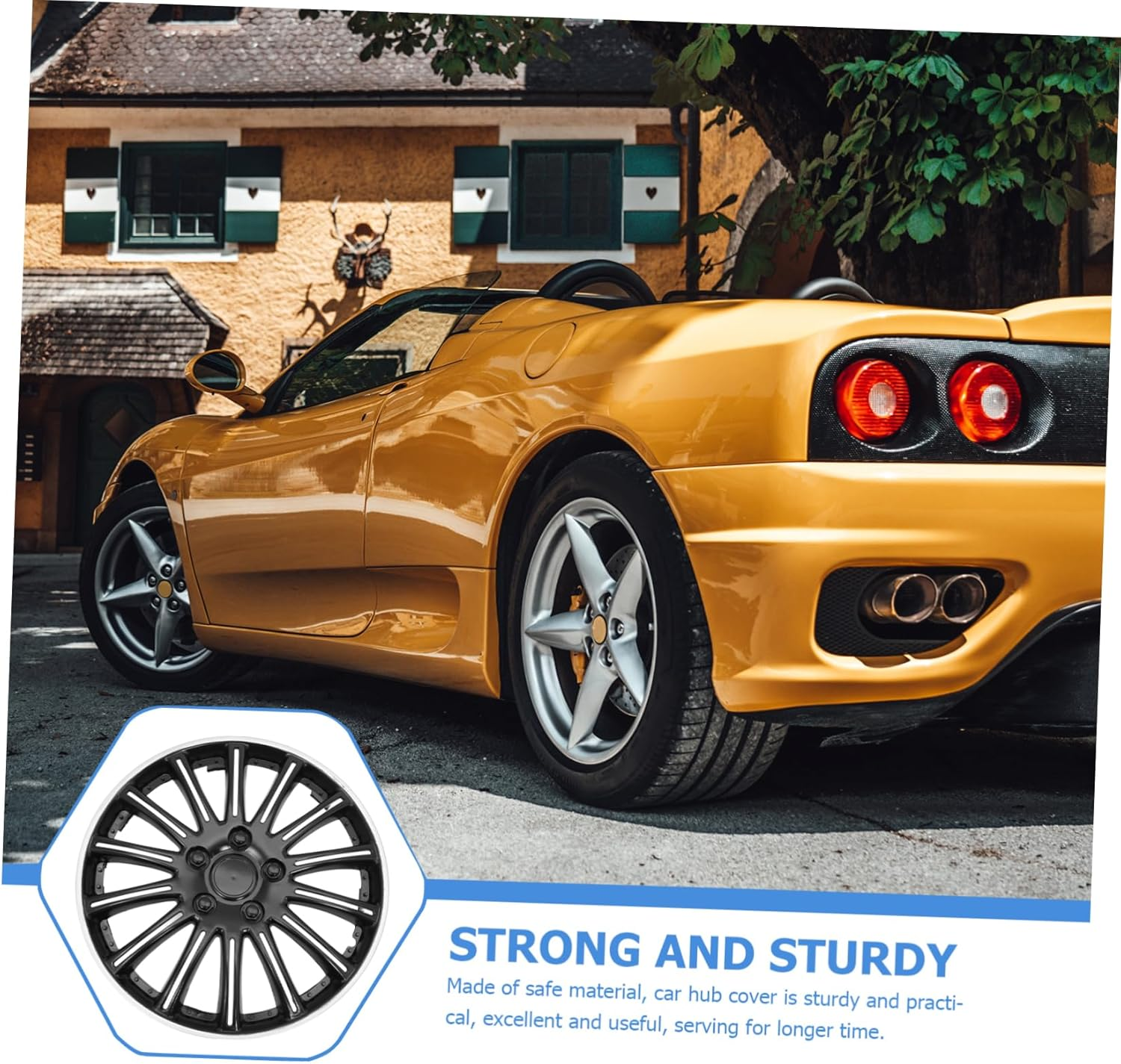 TOYZFRIENDY Hub Cap Wheel Rim Cover Automotive Decorative Hub Cap for Cars Car Accessories Exterior image number 2